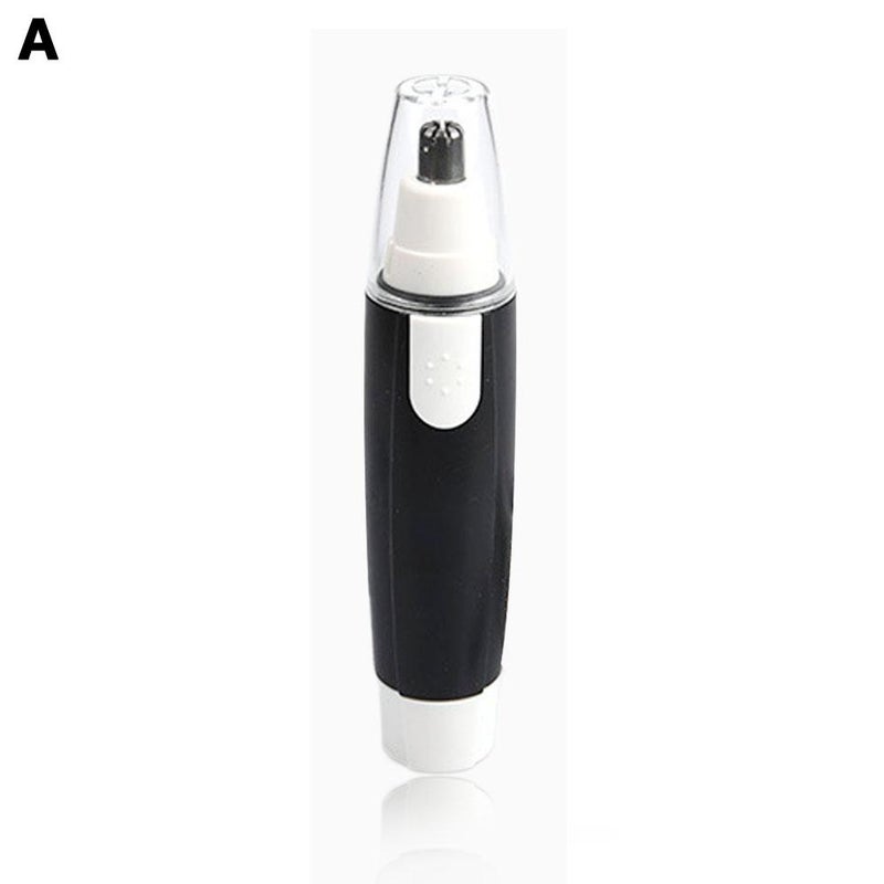Portable battery-operated electric nose hair trimmer for men and women, suitable for both men and women, black without paint.